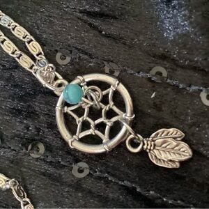 Silver Dreamcatcher Pendant Necklace